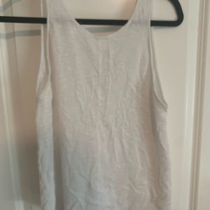 Lush white tank, open back - Size L